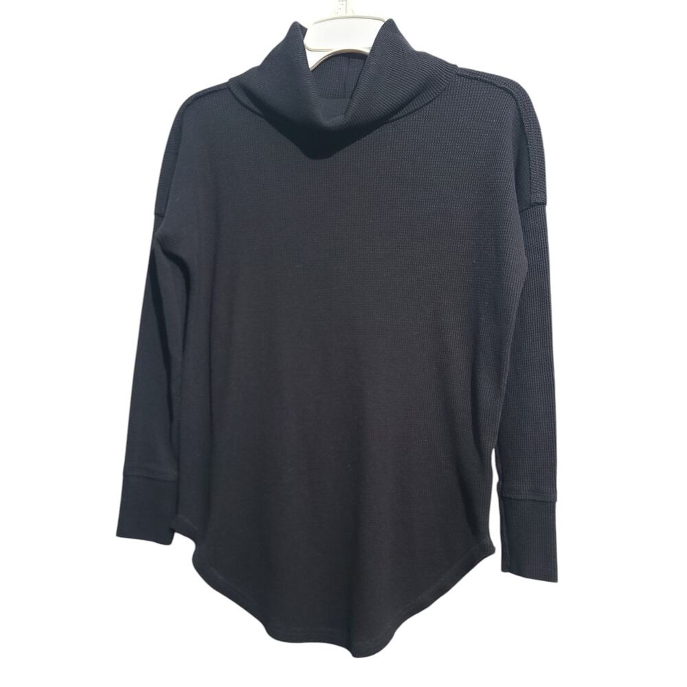 Anthropologie Maeve Cowl Neck Waffle Knit Thermal Tunic